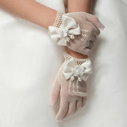 Flower Girl Bow Gloves