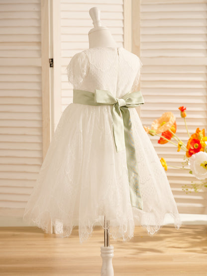 Lace Ivory First Communion Flower Girl Dress