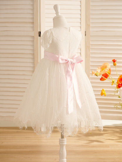 Lace Ivory First Communion Flower Girl Dress