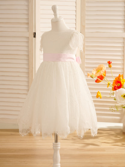 Lace Ivory First Communion Flower Girl Dress