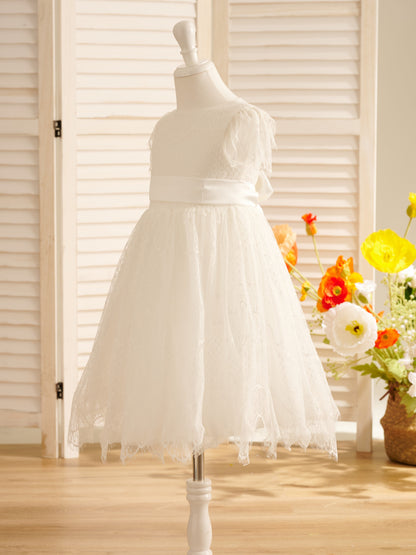 Lace Ivory First Communion Flower Girl Dress