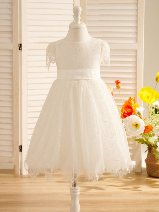 Lace Ivory First Communion Flower Girl Dress