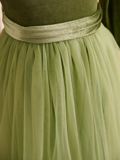 Velvet Ankle-length Winter Flower Girl Dress