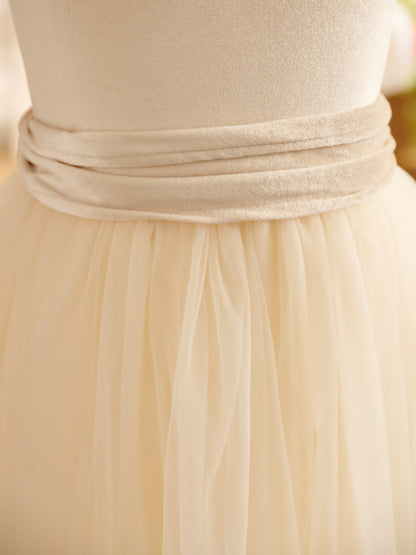 Velvet Floor-length Winter Flower Girl Dress