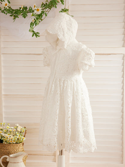 Lace Tea-length Ivory Christening Gowns