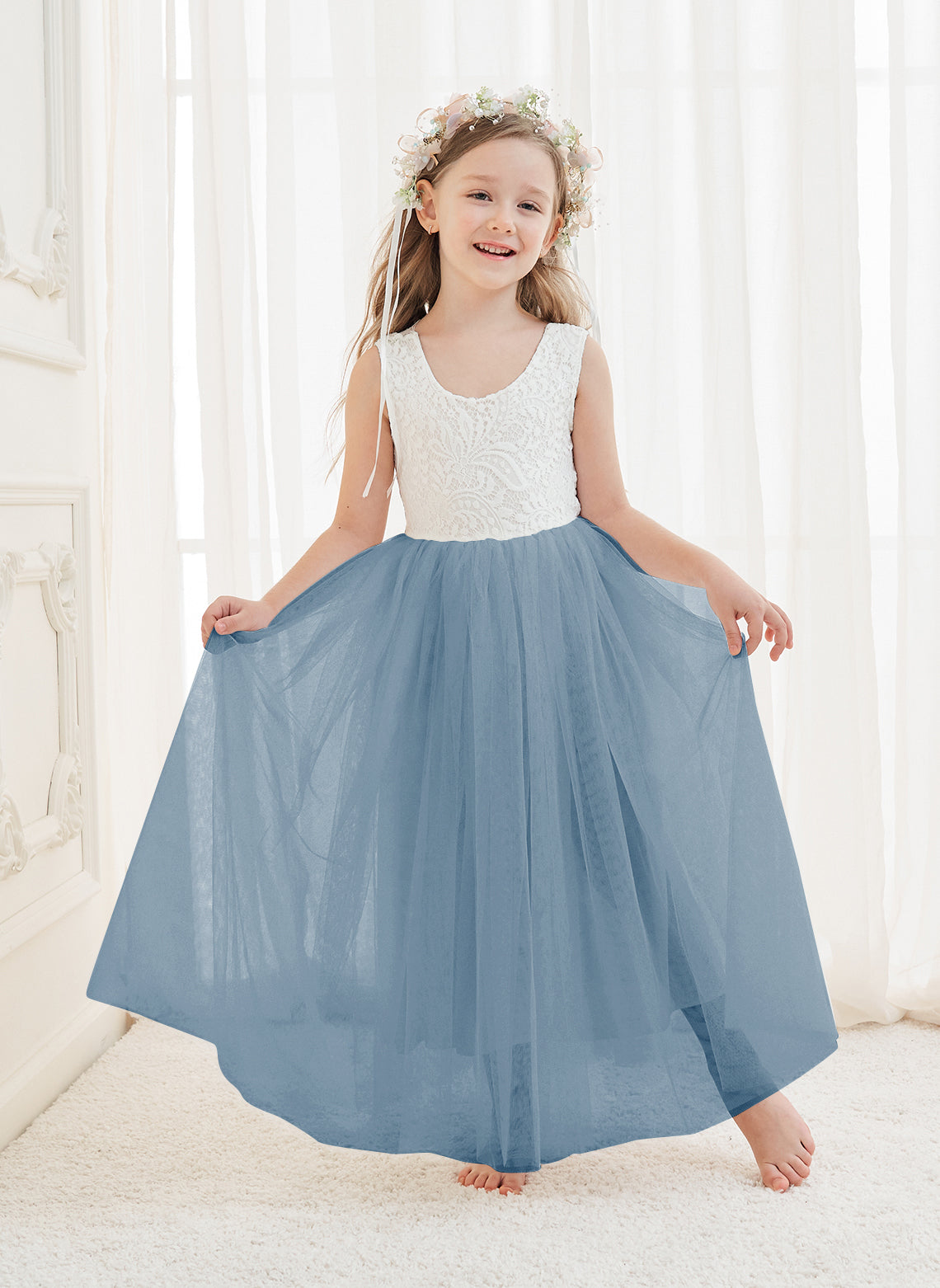 Enchanted Tulle Lace Flower Girl Dress