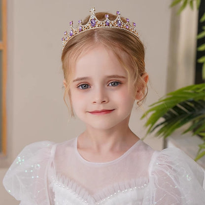 Girls Purple Crown Tiara