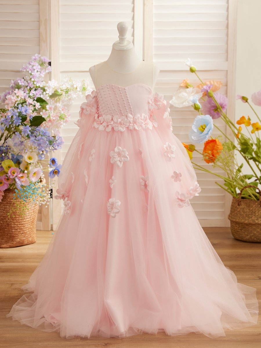 NumberSea - 3D Flower Princess Ball Gown Flower Girl Dresses