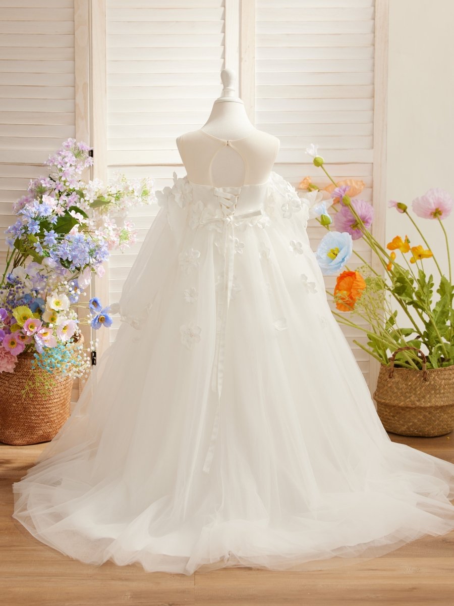 NumberSea - 3D Flower Princess Ball Gown Flower Girl Dresses