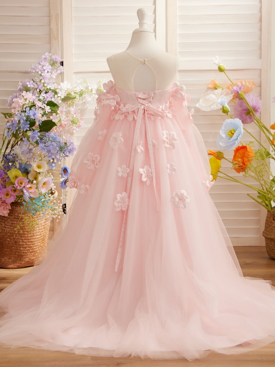 NumberSea - 3D Flower Princess Ball Gown Flower Girl Dresses