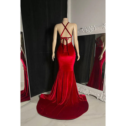 Sheath/Column V-Neck Satin Appliques Backless Sleeveless Prom Dress