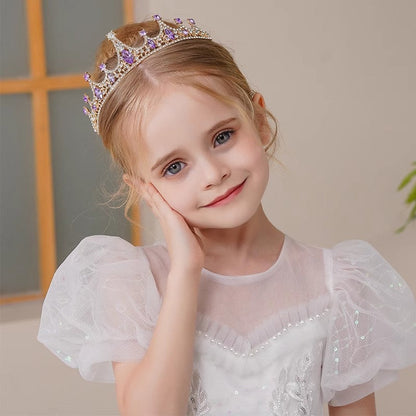 Girls Purple Crown Tiara