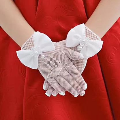 Flower Girl Bow Gloves