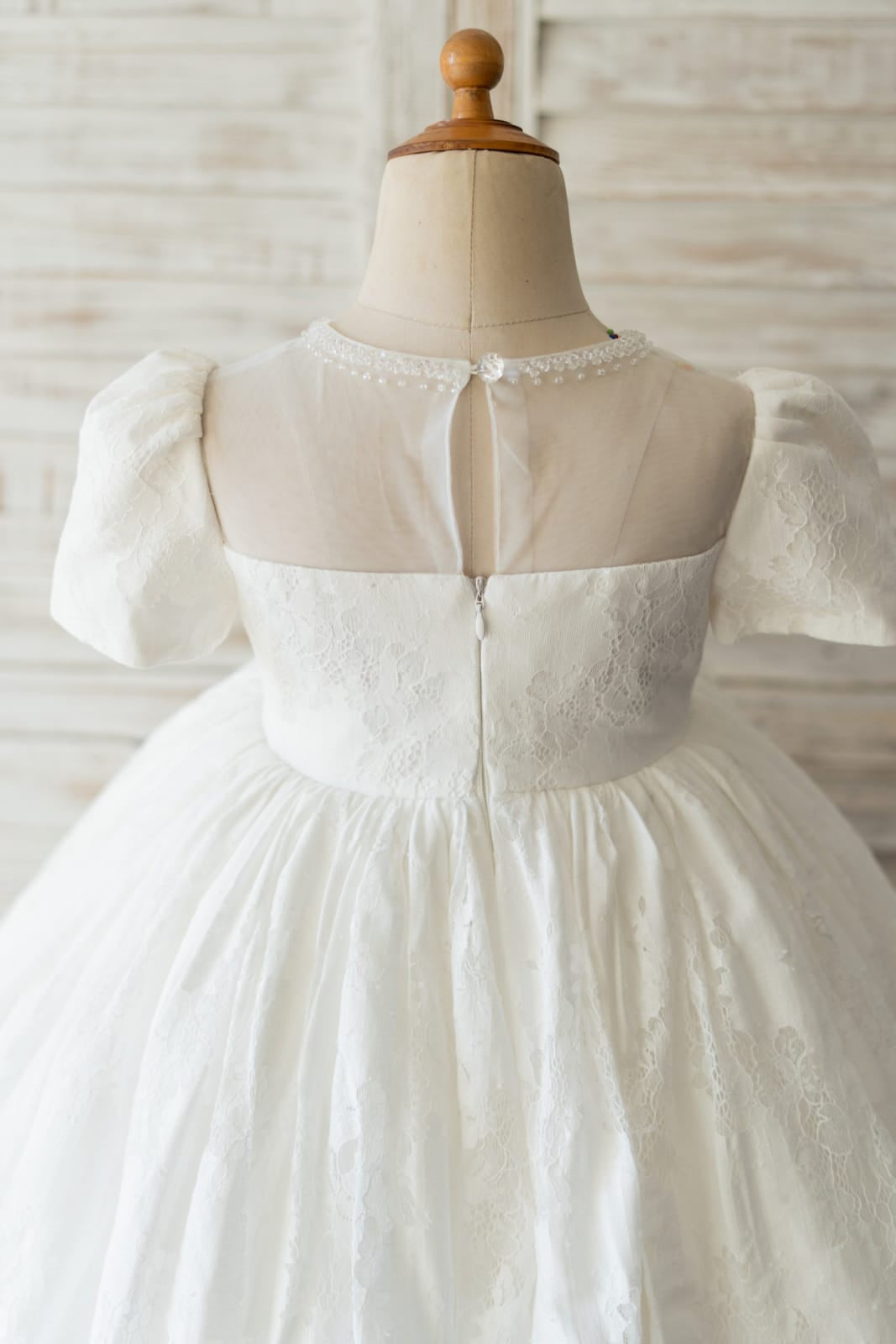 Lace Knee-length First Communion Flower Girl Dress