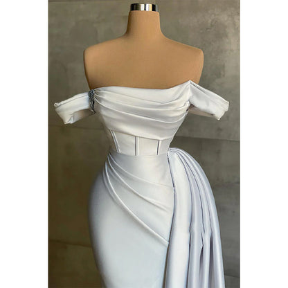 Strapless Pleats Sheath/column Long Formal Dress Birthday Dress