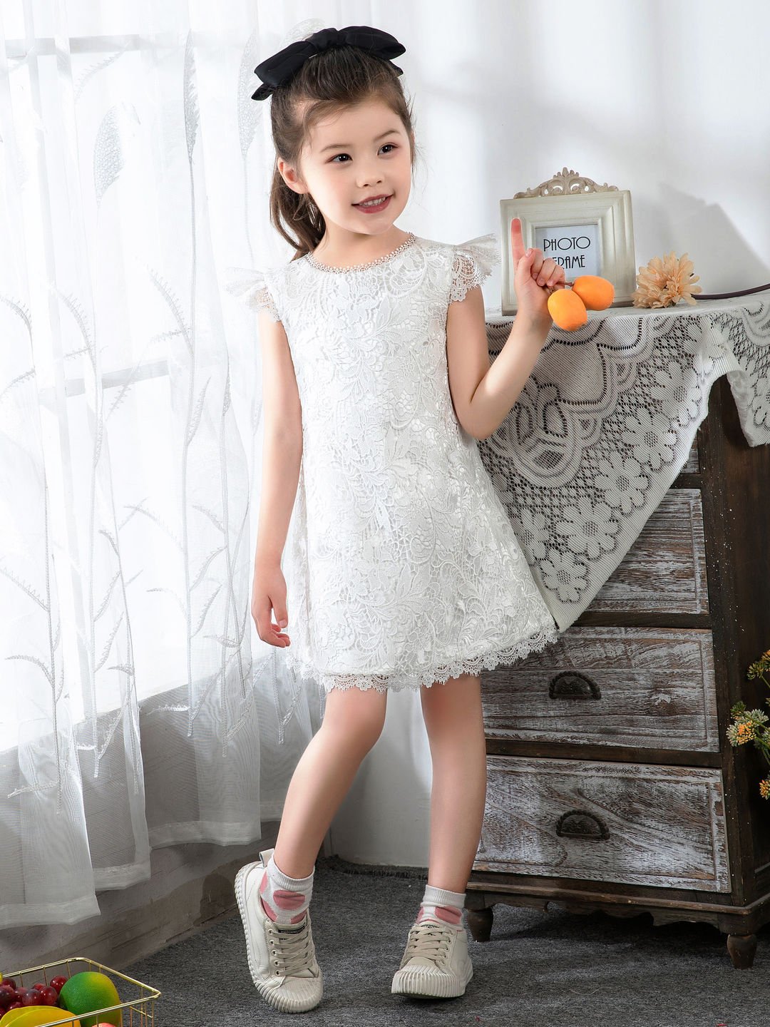 NumberSea - Kids Little Girls' Dress Floral Solid Colored Dress Birthday dress Lace Sleeveless Princess Cute Dresses