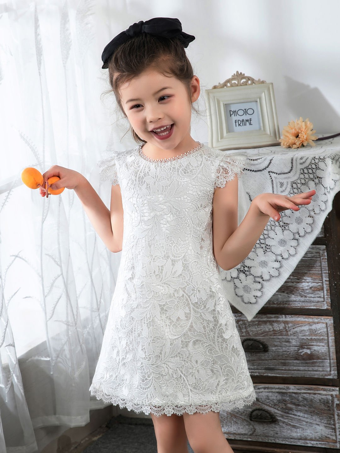 NumberSea - Kids Little Girls' Dress Floral Solid Colored Dress Birthday dress Lace Sleeveless Princess Cute Dresses