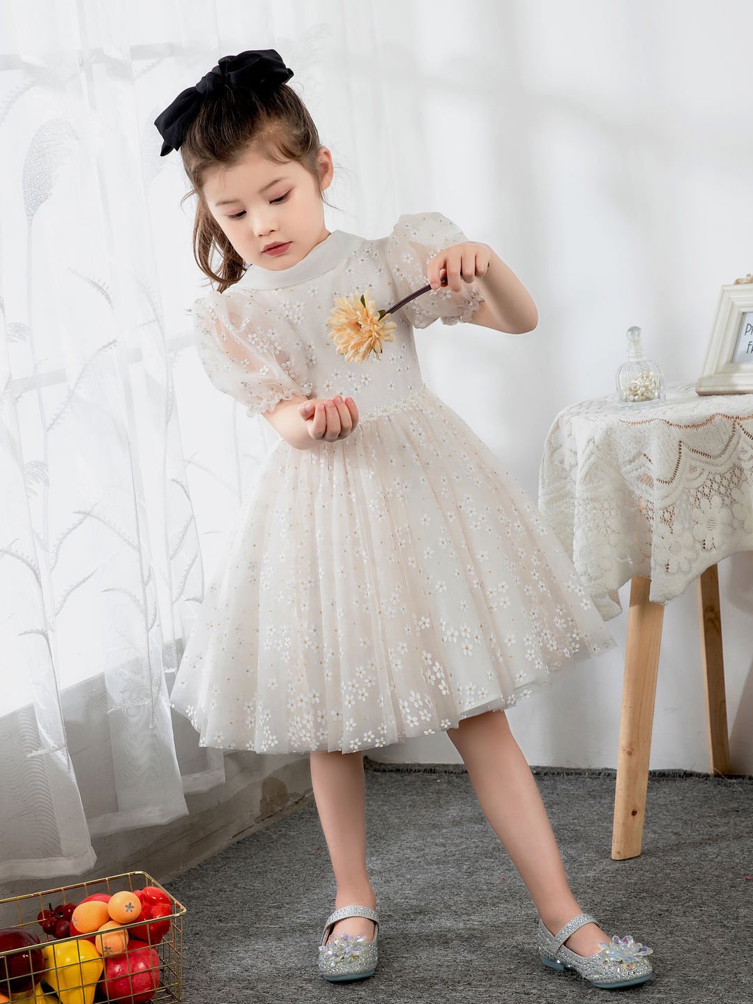 NumberSea - Kids Little Girls' Dress Birthday Dress Princess Cute Dresses Children's Occasion Wear Daisy