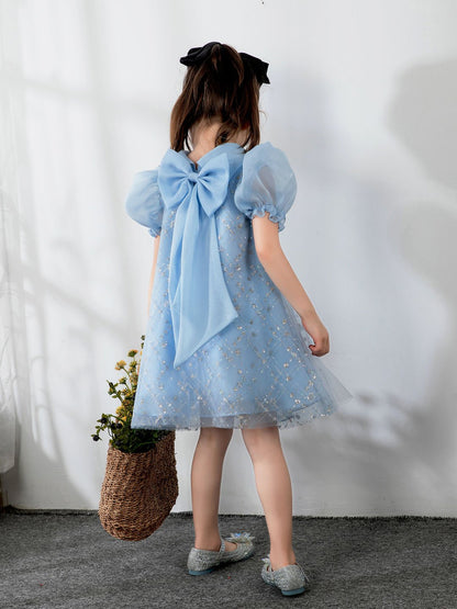 NumberSea - Bow Tie Kids Little Girls' Dress Birthday Dress Princess Cute Dresses Children's Occasion Wear Party Dresses