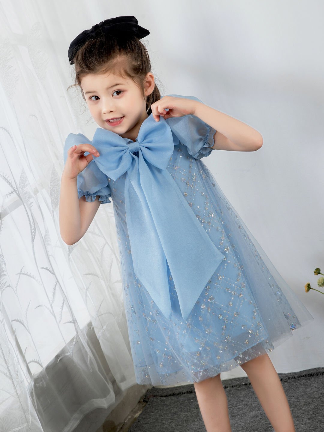 NumberSea - Bow Tie Kids Little Girls' Dress Birthday Dress Princess Cute Dresses Children's Occasion Wear Party Dresses