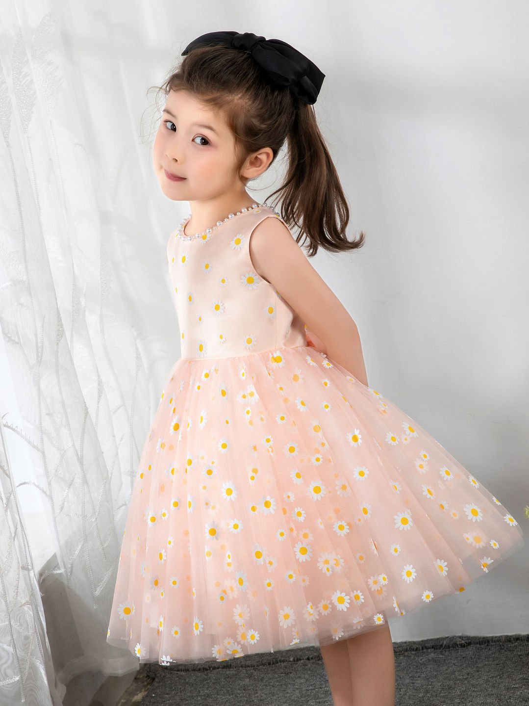 NumberSea - Kids Little Daisy Flower Girls' Princess Cute Dresses Children's Occasion Wear Party Dresses Birthday Dress