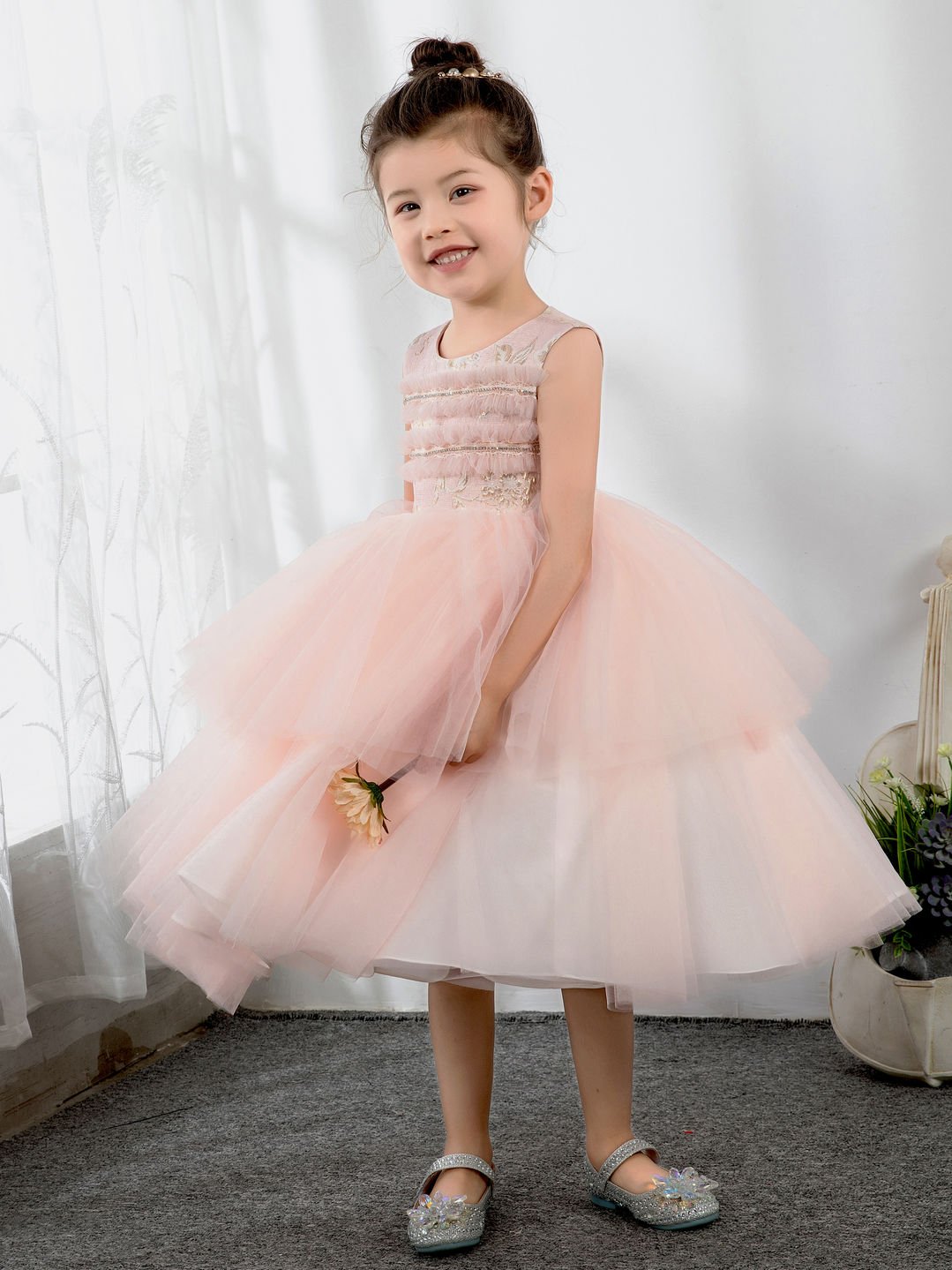 NumberSea - Kids Princess Cute Dresses Birthday Dress Children's Occasion Wear Party Dresses Girls Flower Dresses