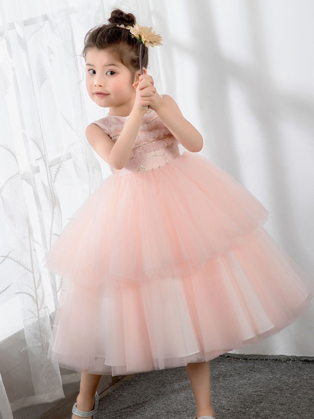 NumberSea - Kids Princess Cute Dresses Birthday Dress Children's Occasion Wear Party Dresses Girls Flower Dresses