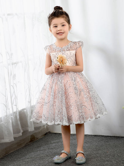 NumberSea - Lace Kids Princess Cute Dresses Birthday Dress Children's Occasion Wear Party Dresses Girls Flower Dresses