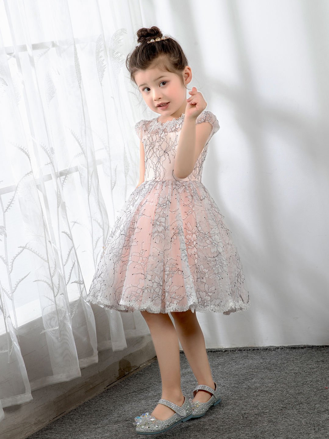 NumberSea - Lace Kids Princess Cute Dresses Birthday Dress Children's Occasion Wear Party Dresses Girls Flower Dresses