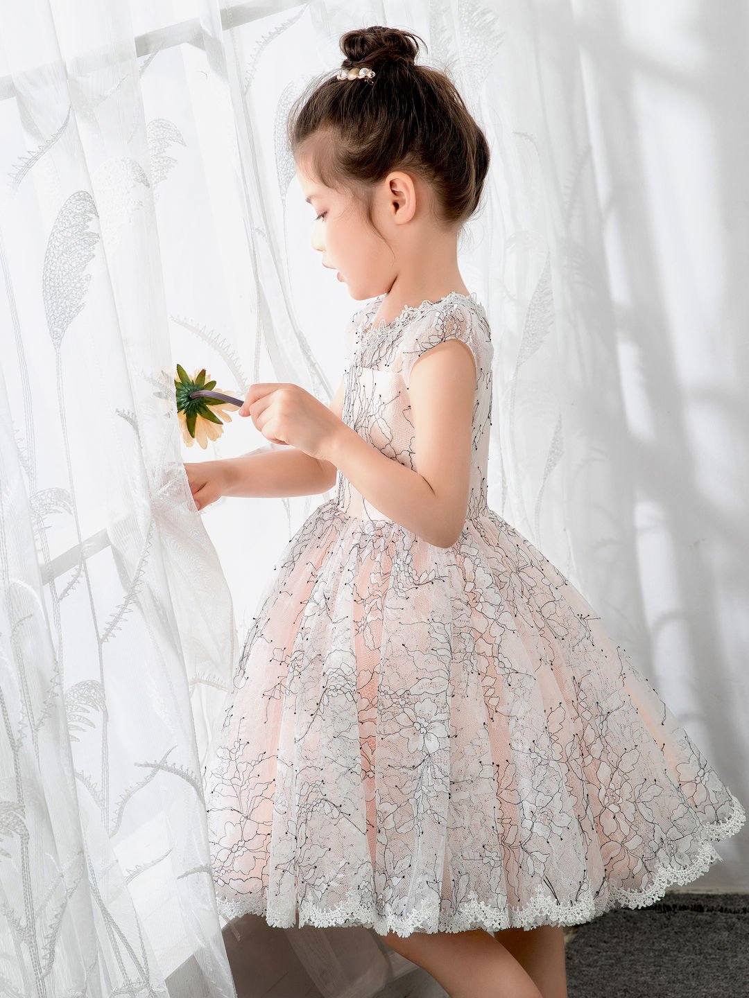 NumberSea - Lace Kids Princess Cute Dresses Birthday Dress Children's Occasion Wear Party Dresses Girls Flower Dresses