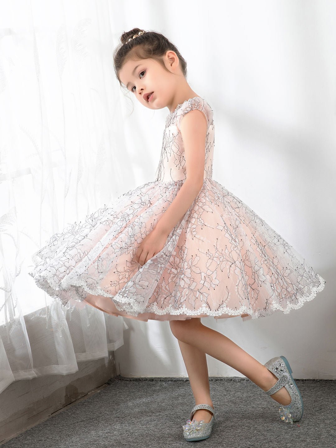 NumberSea - Lace Kids Princess Cute Dresses Birthday Dress Children's Occasion Wear Party Dresses Girls Flower Dresses