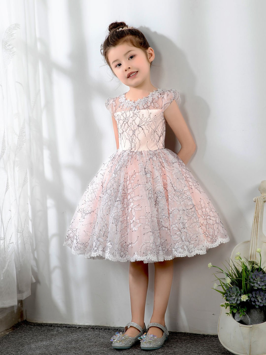 NumberSea - Lace Kids Princess Cute Dresses Birthday Dress Children's Occasion Wear Party Dresses Girls Flower Dresses