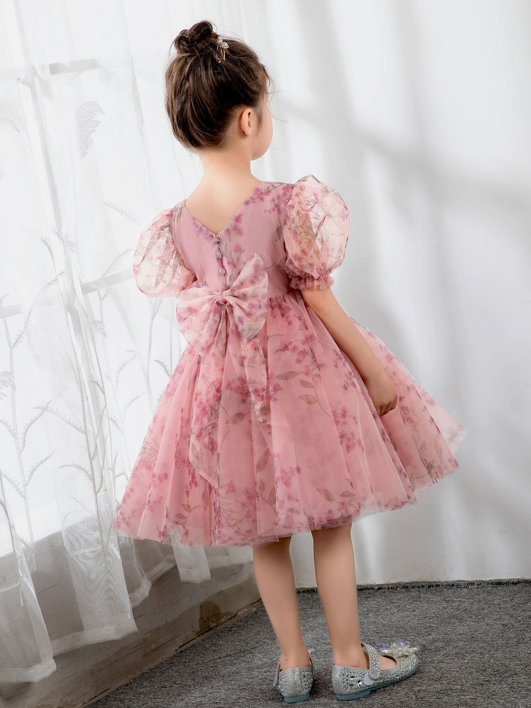 NumberSea - Kids Princess Cute Dresses Short Sleeves Birthday Dress Children's Occasion Wear Party Dresses Flower Girl Dresses