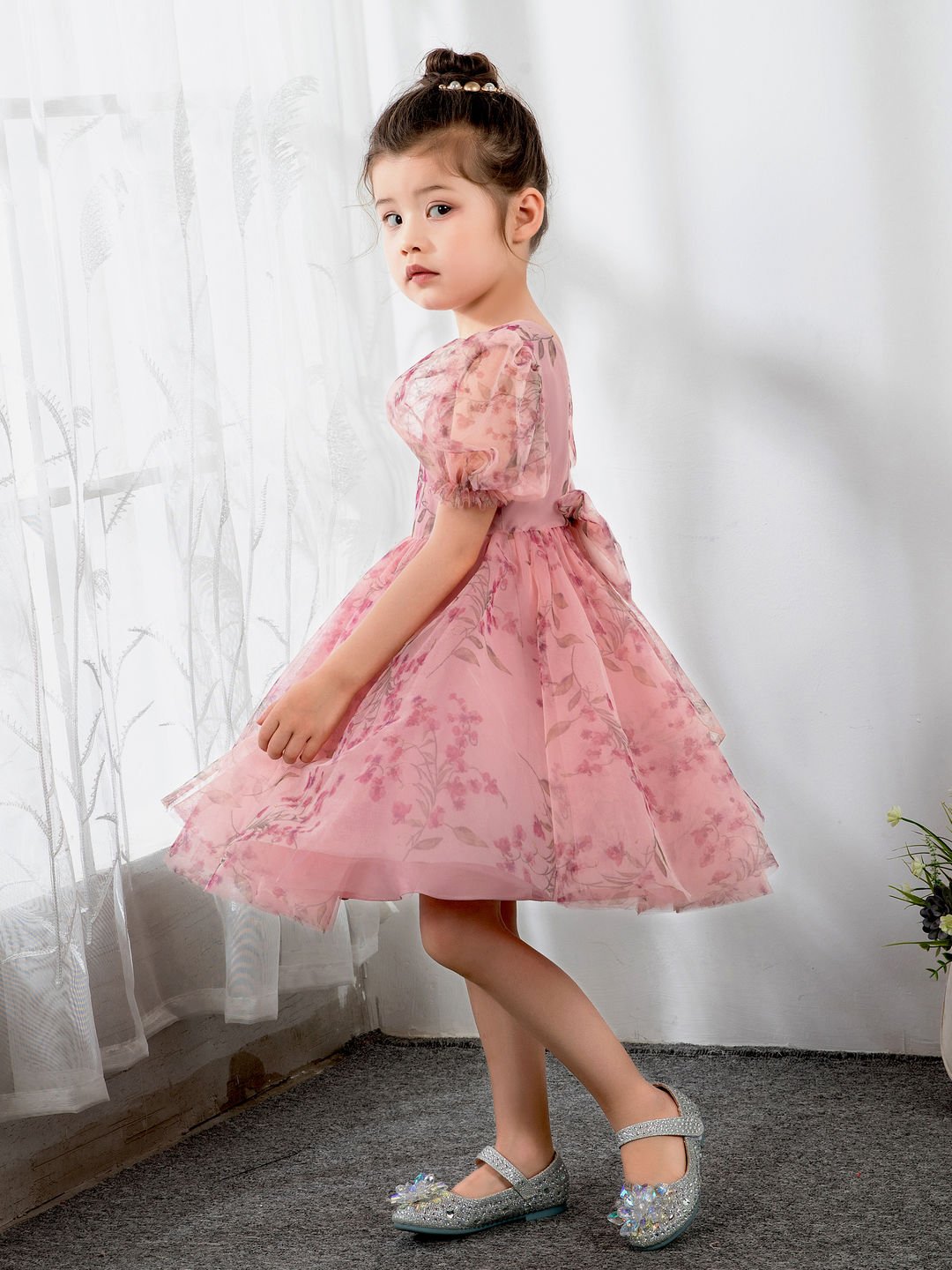 NumberSea - Kids Princess Cute Dresses Short Sleeves Birthday Dress Children's Occasion Wear Party Dresses Flower Girl Dresses