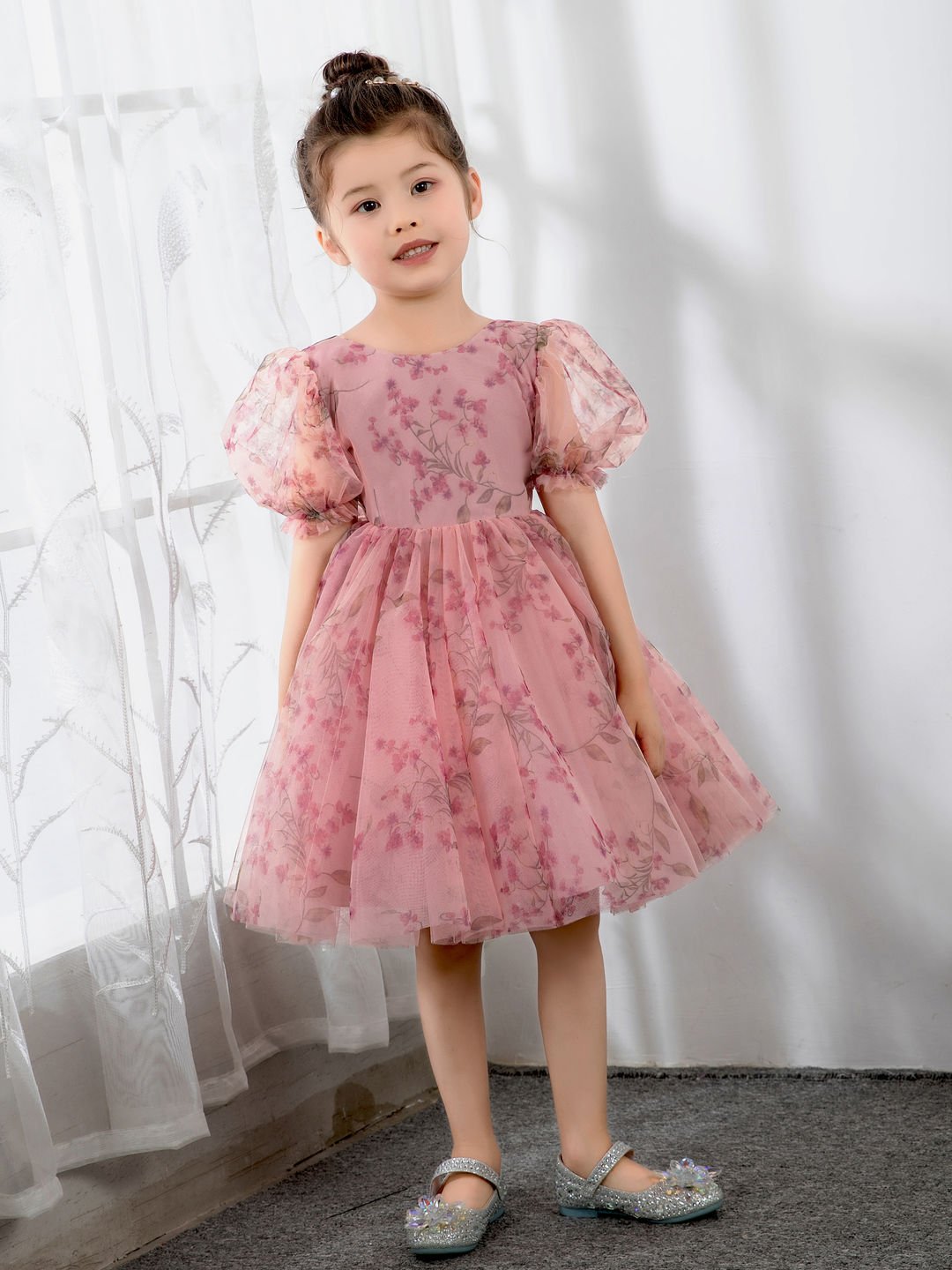 NumberSea - Kids Princess Cute Dresses Short Sleeves Birthday Dress Children's Occasion Wear Party Dresses Flower Girl Dresses