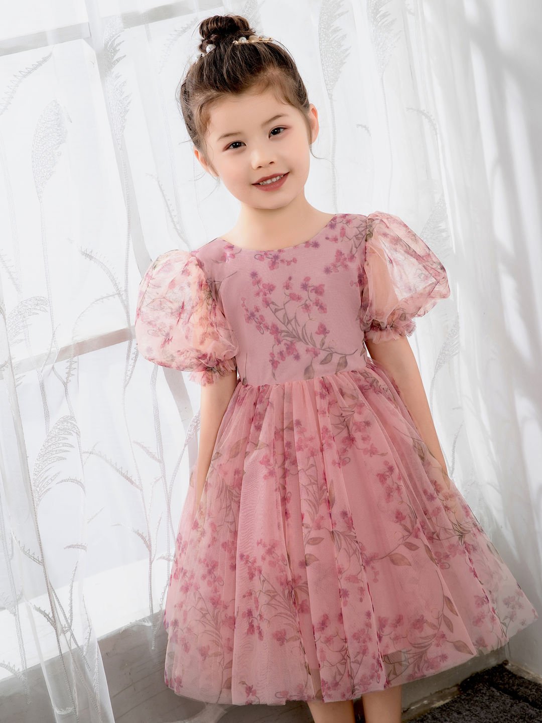 NumberSea - Kids Princess Cute Dresses Short Sleeves Birthday Dress Children's Occasion Wear Party Dresses Flower Girl Dresses