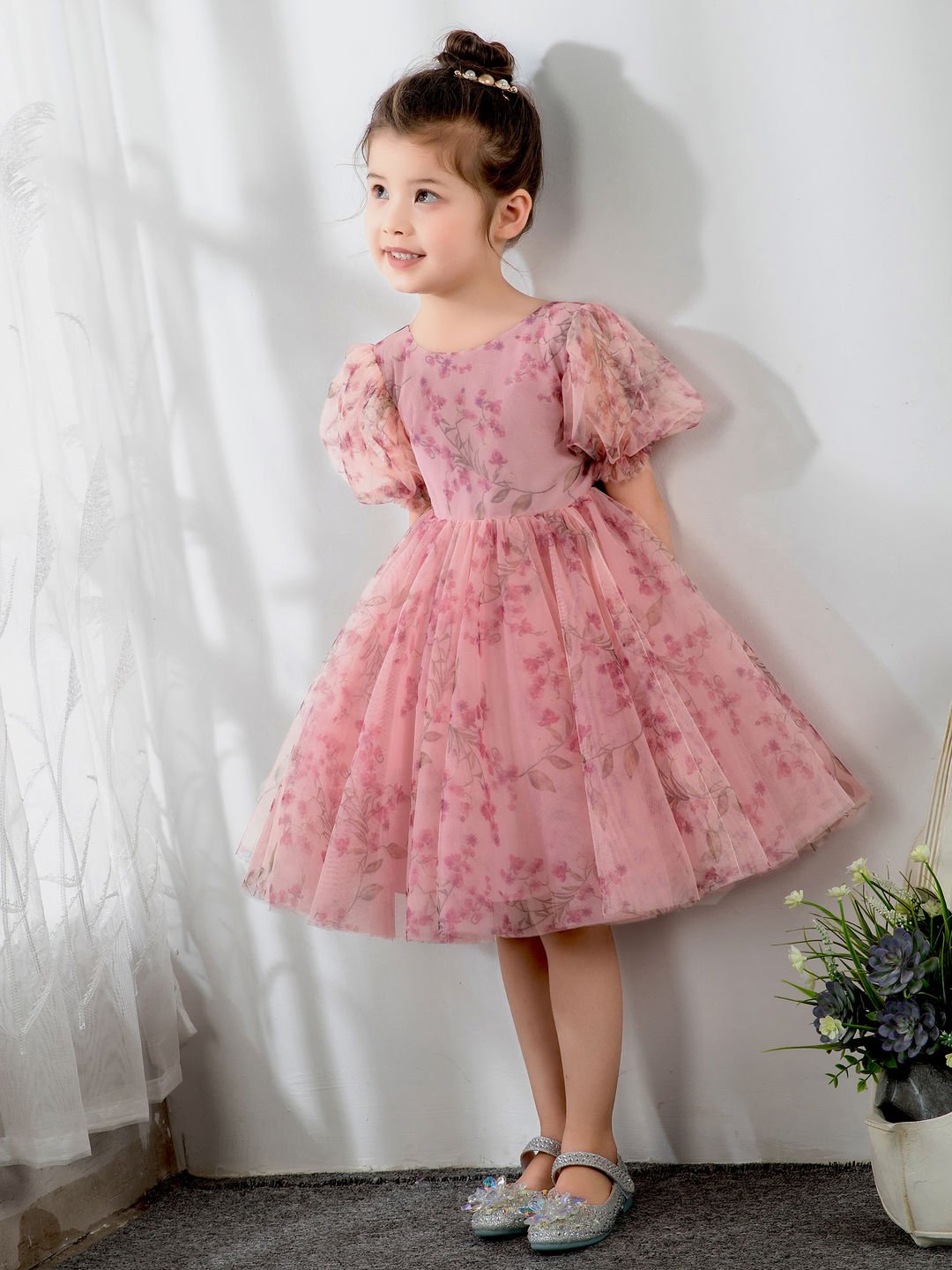 NumberSea - Kids Princess Cute Dresses Short Sleeves Birthday Dress Children's Occasion Wear Party Dresses Flower Girl Dresses