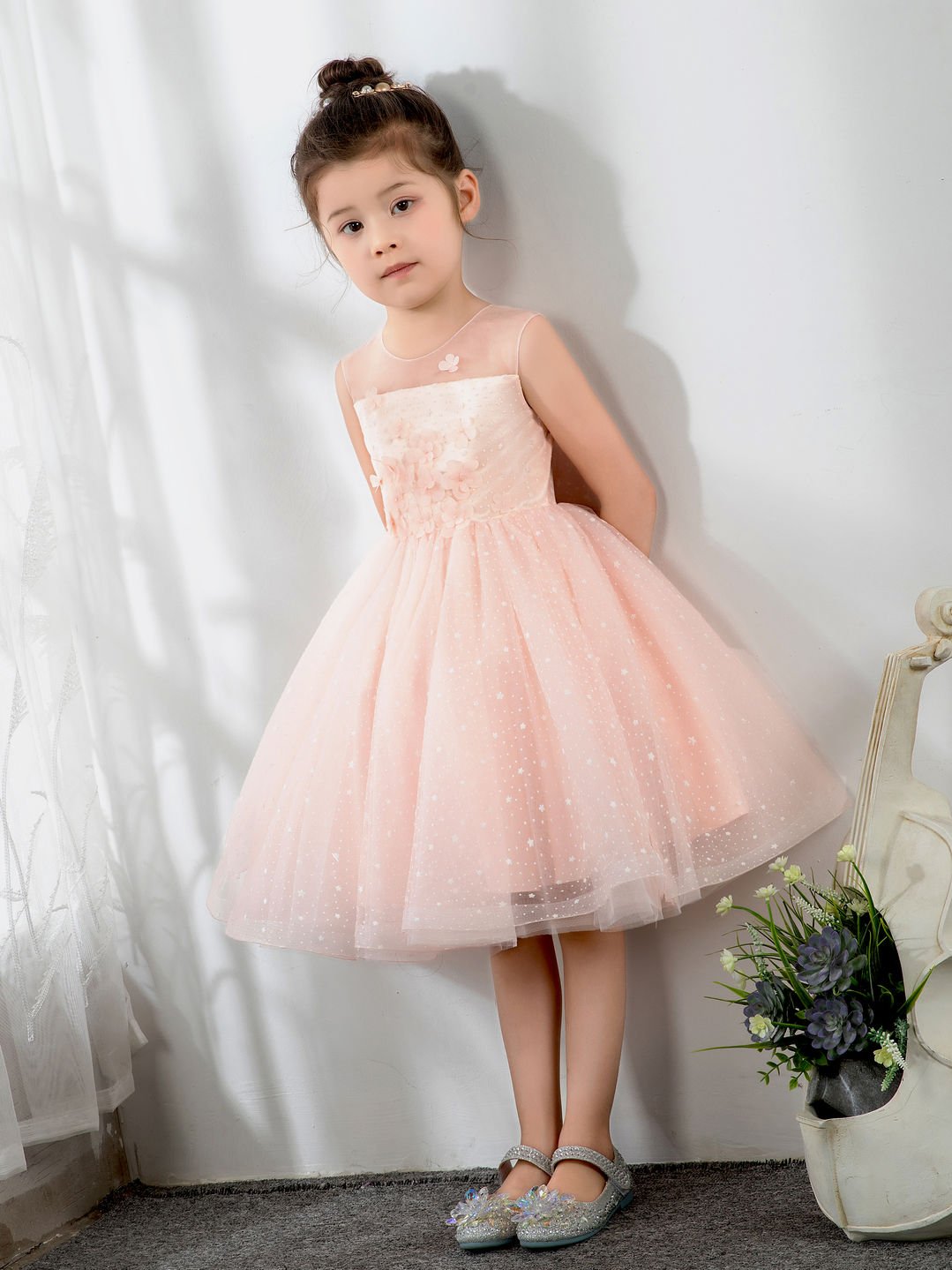 NumberSea - Kids Princess Cute Dresses Sleeveless Birthday Dress Children's Occasion Wear Party Dresses Flower Girl Dresses