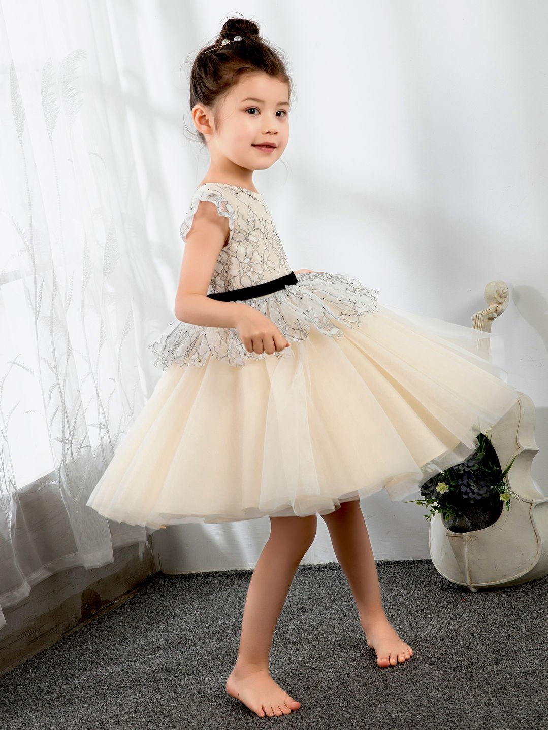 NumberSea - Fashion Kids Girls Princess Cute Dresses Sleeveless Birthday Dress Children's Occasion Wear Party Dresses Flower Girl Dresses