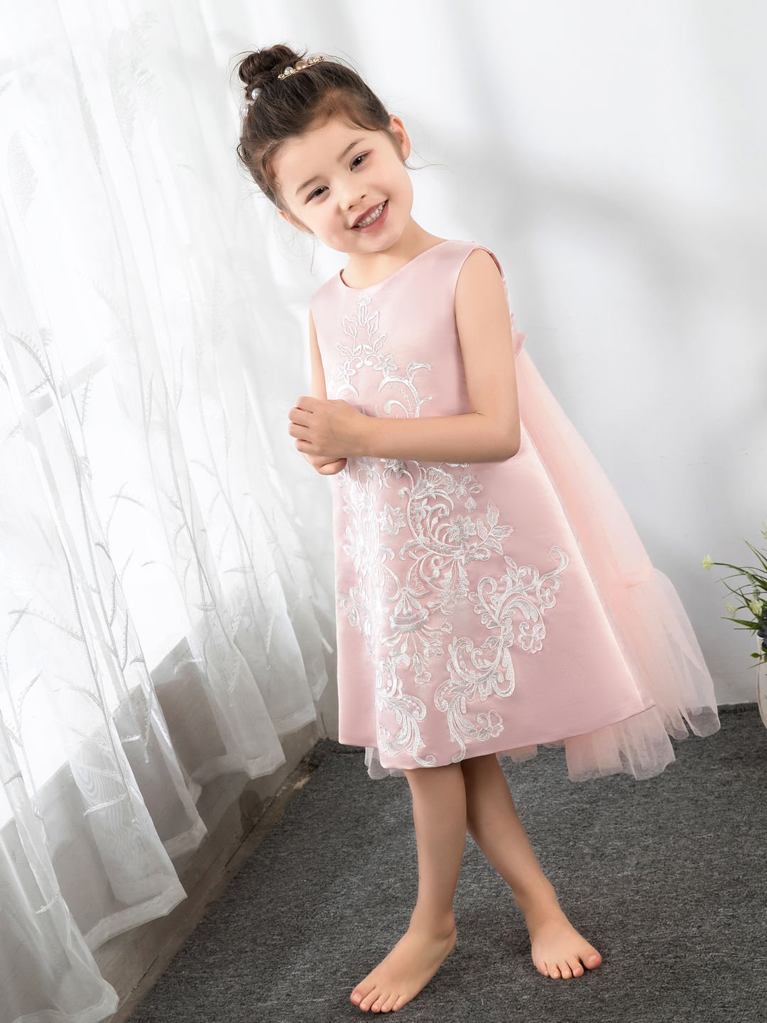 NumberSea - Girls Princess Cute Dresses Sleeveless Birthday Dress Children's Occasion Wear Party Dresses