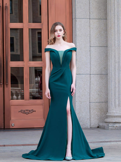 Numbersea Off Shoulder Mermaid / Column Elegant Fashion Formal Evening Dresses