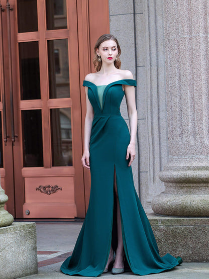 Numbersea Off Shoulder Mermaid / Column Elegant Fashion Formal Evening Dresses