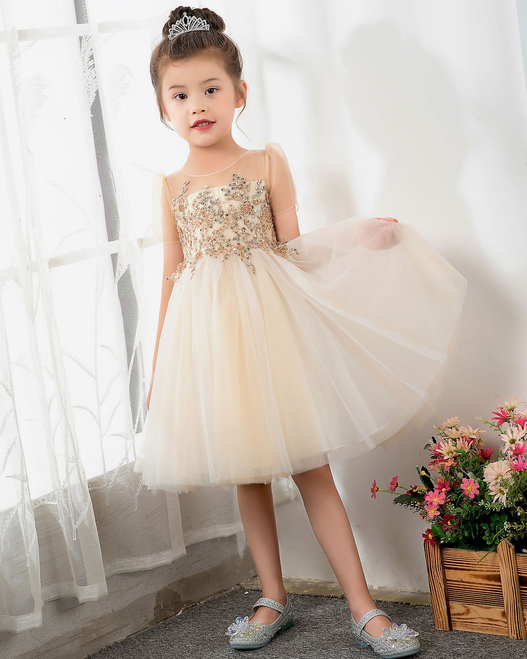 NumberSea - Kids Dress Girls Princess Cute Dresses Sleeveless Birthday Dress Party Dresses Kids Dresses Boutique