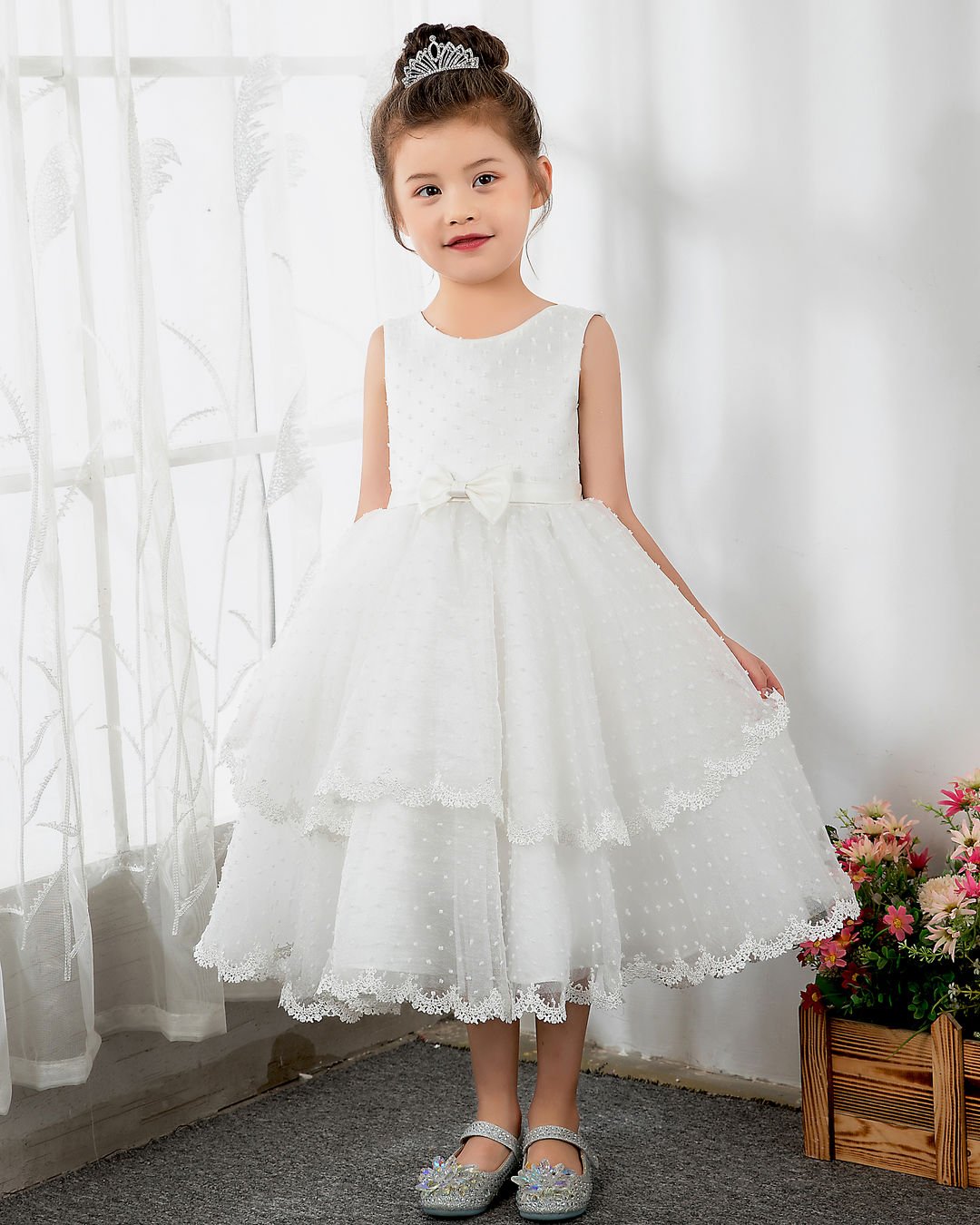 NumberSea - Flower Girl Dresses Girls Princess Cute Dresses Sleeveless Birthday Dress Party Dresses Kids Dresses Boutique