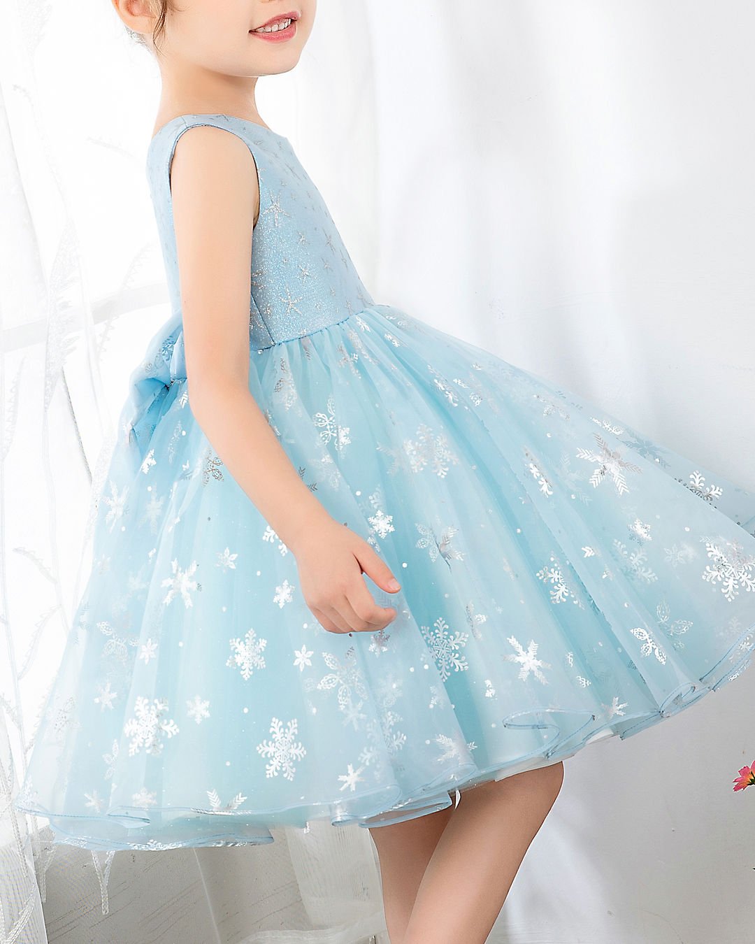 NumberSea - Light Blue Tulle Girls Princess Cute Dresses Birthday Dress Party Dresses Kids Dresses Boutique