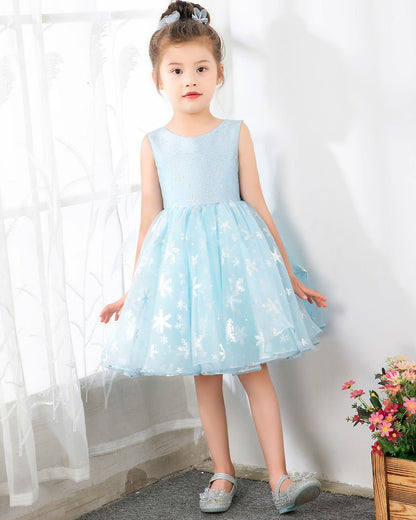 NumberSea - Light Blue Tulle Girls Princess Cute Dresses Birthday Dress Party Dresses Kids Dresses Boutique