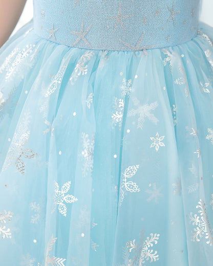 NumberSea - Light Blue Tulle Girls Princess Cute Dresses Birthday Dress Party Dresses Kids Dresses Boutique