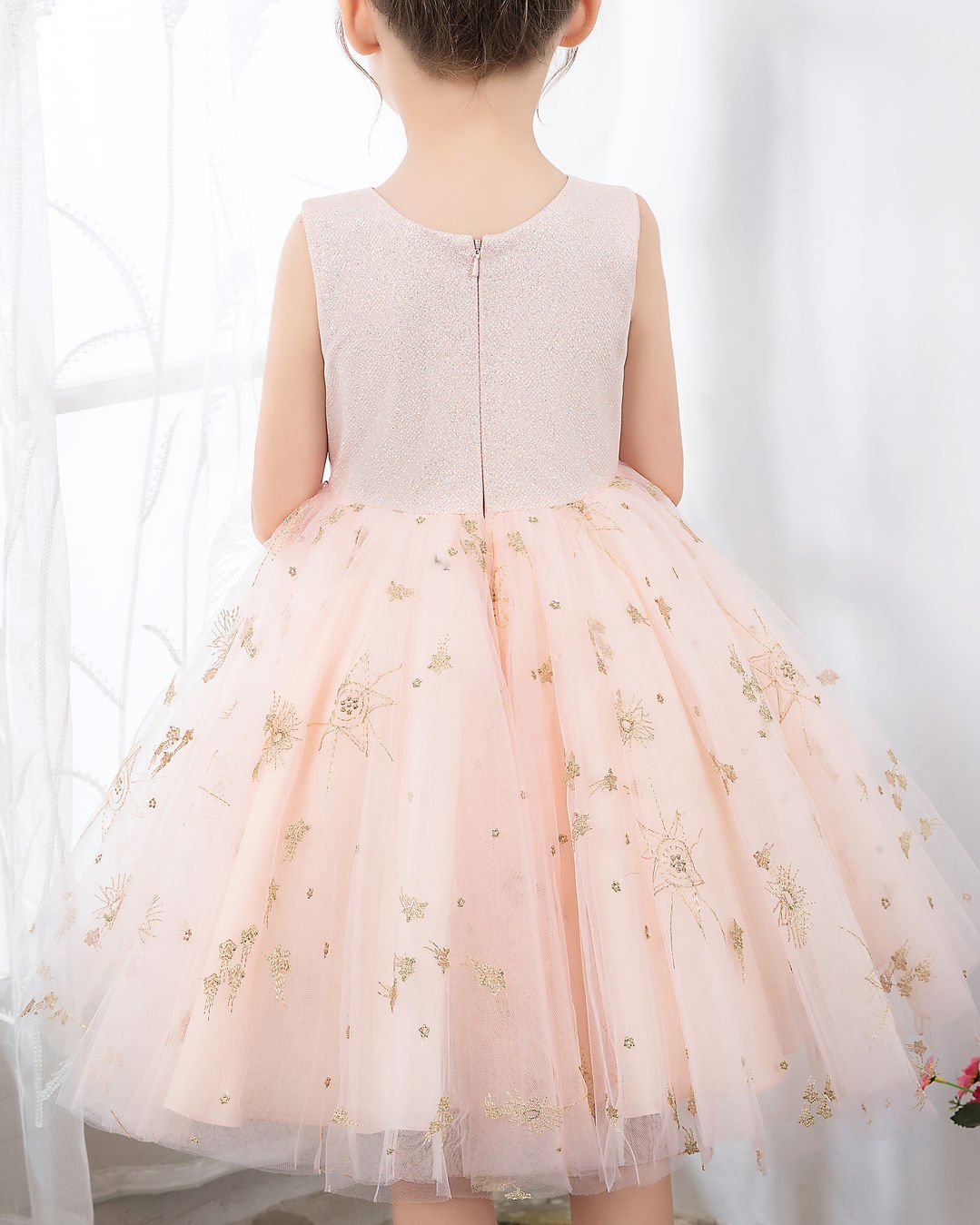 NumberSea - Pink Sleeveless Girls Princess Dresses Birthday Dress Party Dress Children's Occasion Wear