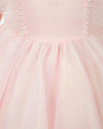 NumberSea - Fashion Pink Tulle Sleeveless Girls Princess Dresses Children's Occasion Wear Party Dresses Birthday Dress