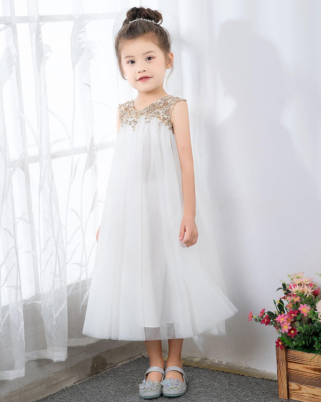 NumberSea - Numbersea Sleeveless Flower Girl Dresses Girls Princess Dresses Children's Occasion Wear Party Dresses Birthday Dresses